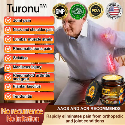 Turonu™ Bee Venom Joint & Bone Therapy Cream (Specially for older adults & AAOS recommends)
